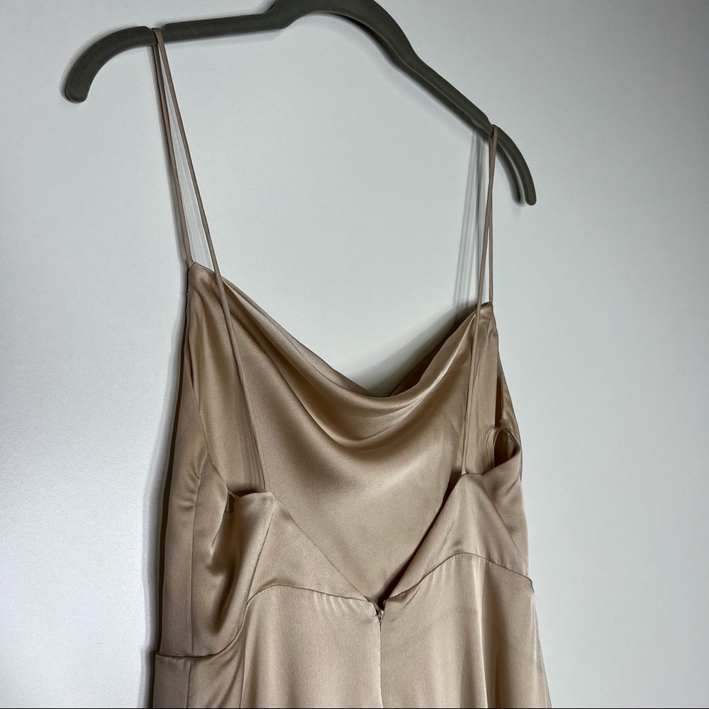 NWT Fame and Partners x Free People Rosabel Cowl Neck Silky Maxi Slip Dress - Picture 9 of 13